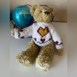 Vintage TY Heartly Teddy Bear